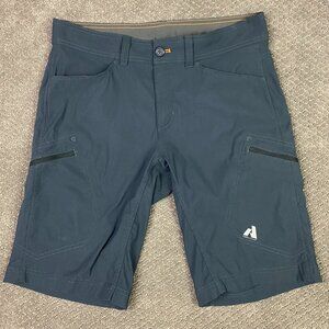 Eddie Bauer First Ascent Shorts Men's 34 Slate Blue Guide Pro Cargo Hiking